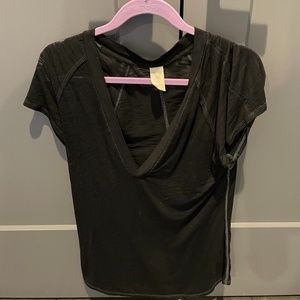 Free People - We the Free - Black V Neck